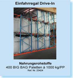 Einfahrregal Drive-In